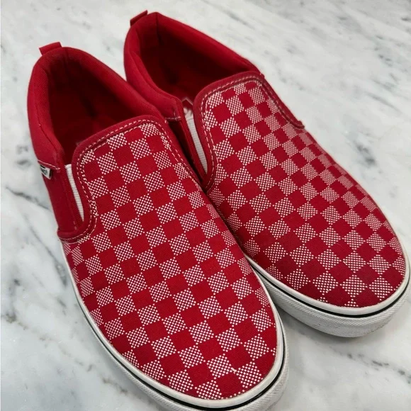 Vans Shoes Vans Classic Slip Ons Red White Checker Poshmark